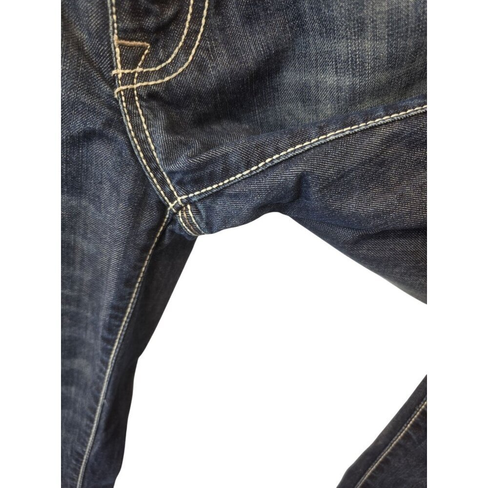 Marc Ecko Cut & Sew Jeans Mens Sz 34x33 Straight Leg Fleur Pocket Y2K Denim - Picture 9 of 12